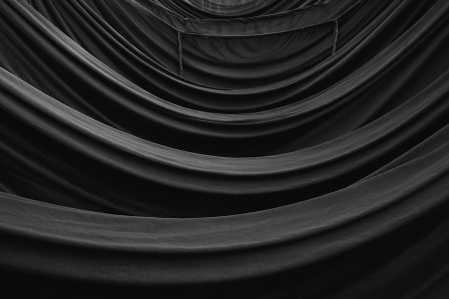 black blackout curtains